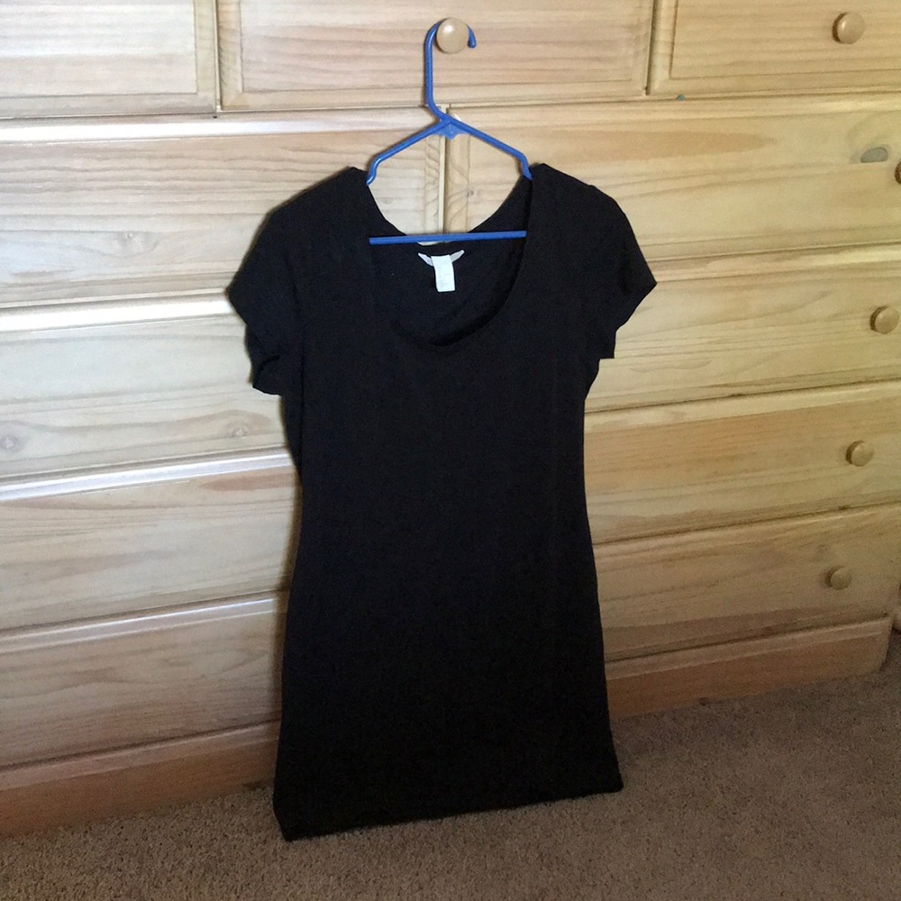 Tight black T-shirt dress!